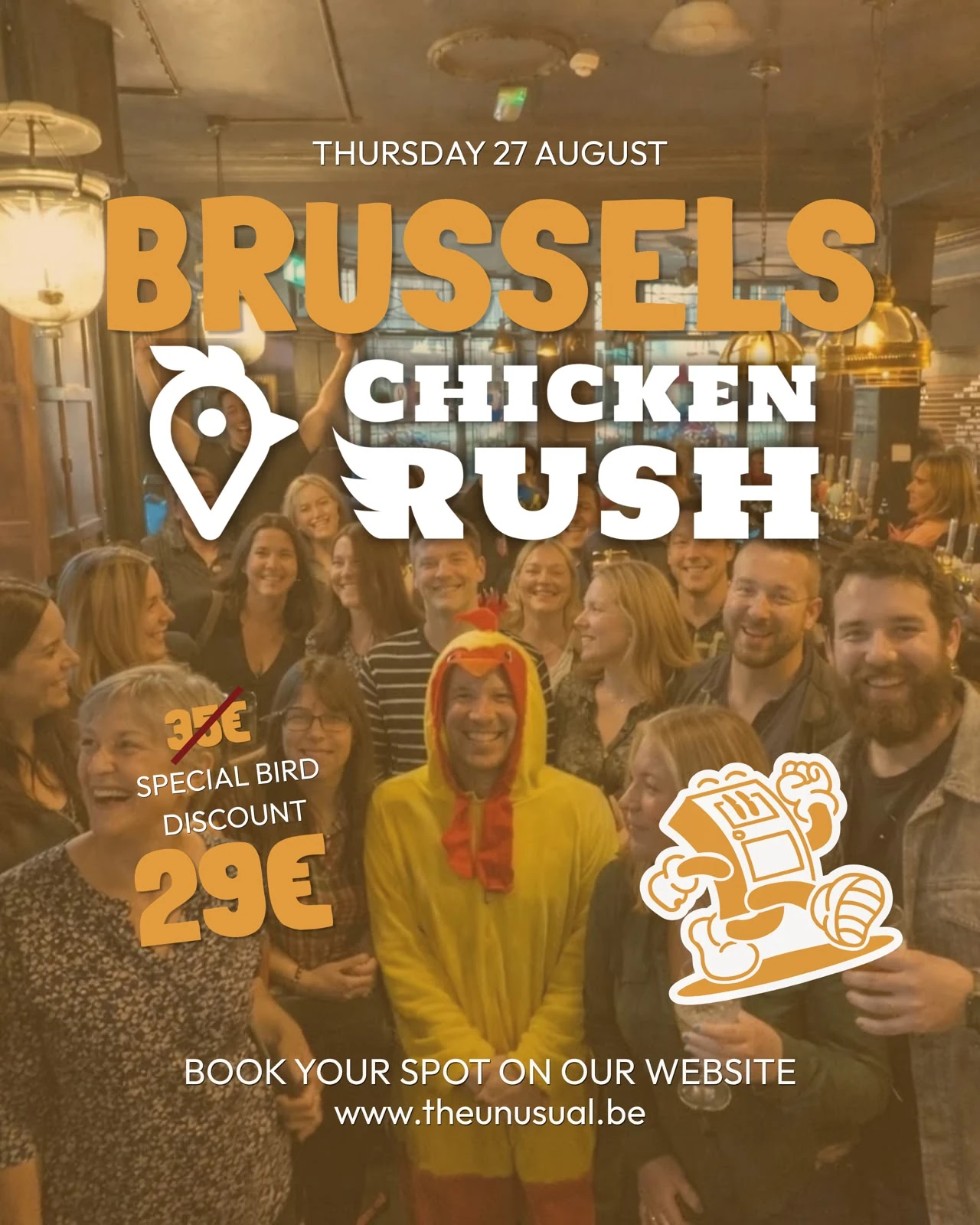 Chicken Rush Brussels Edition flyer — Thursday 27 August, Special Bird Discount €29