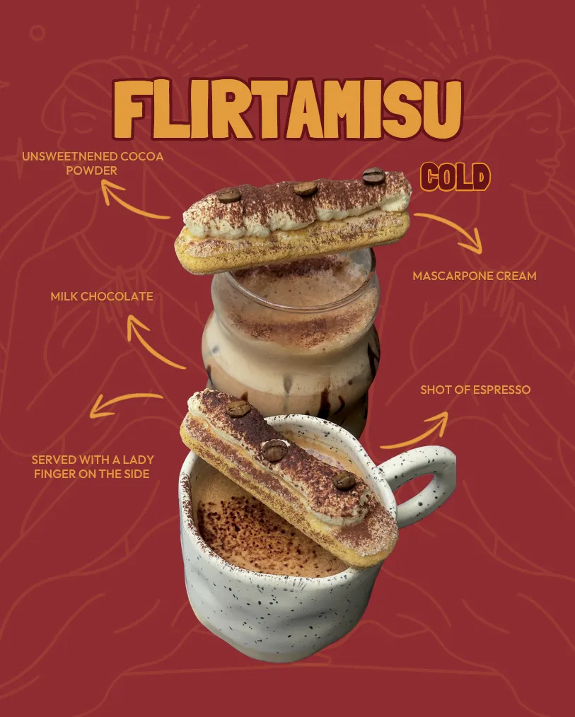 Flirtamisu — hot chocolate of the month at The Unusual Brussels
